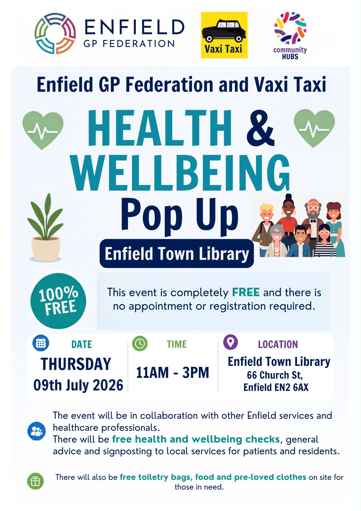 Health and Well Being Pop Up